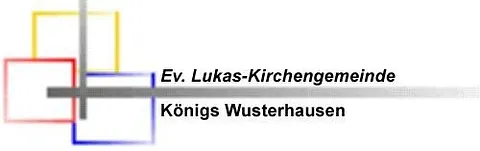 Logo der Lukas-Kirchengemeinde mit 3 verschiedenfarbigen Rechtecken