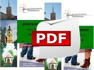 Gemeindbrief-Titelblätter mit PDF-Logo